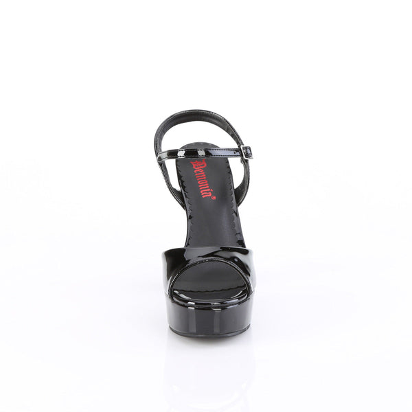 DOLLY-09 Plateau High Heel Sandaletten Schwarz Lack von DemoniaCult – Ansicht 2