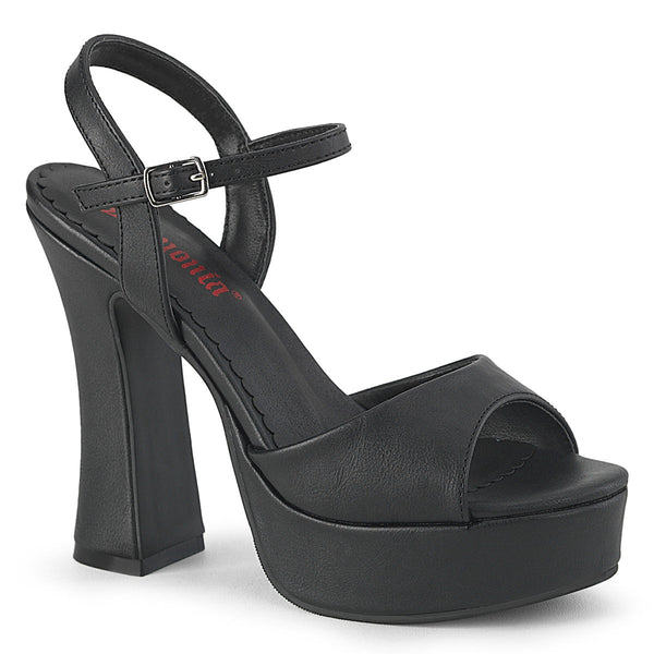 DOLLY-09 Plateau High Heel Sandaletten Schwarz Matt von DemoniaCult