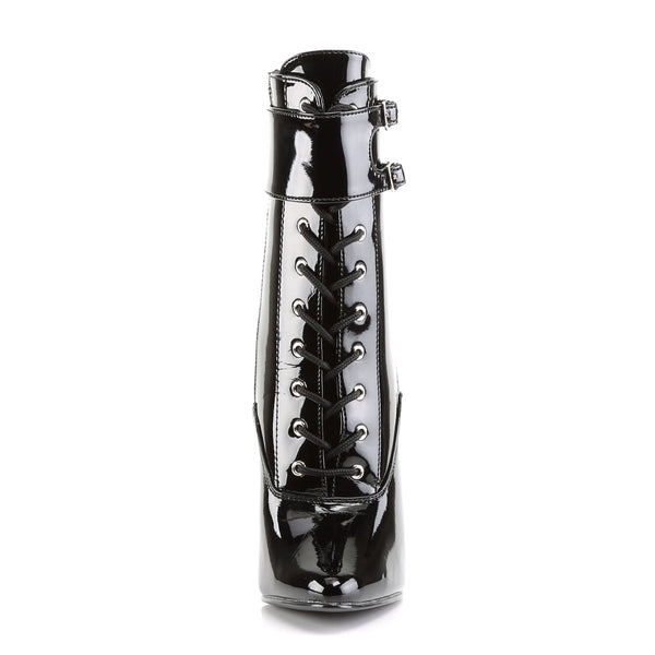 DOMINA-1023 Stiefeletten Schwarz Lack von Devious – Ansicht 2