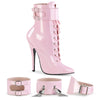DOMINA-1023 Stiefeletten Lack Schwarz von Devious