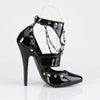 DOMINA-118 High Heel Sandaletten - Schwarz Lack von Devious – Ansicht 5