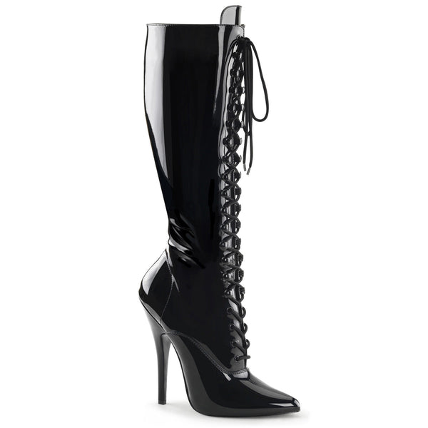 DOMINA-2020 Stiefel Schwarz Lack von Devious