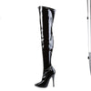 DOMINA-3000 Overknee Stiefel Schwarz Lack von Devious – Ansicht 3