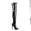 DOMINA-3000 Overknee Stiefel Schwarz Lack von Devious – Ansicht 5