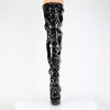 DOMINA-3027 Plateau Overknee Stiefel - Schwarz Lack von Devious – Ansicht 2