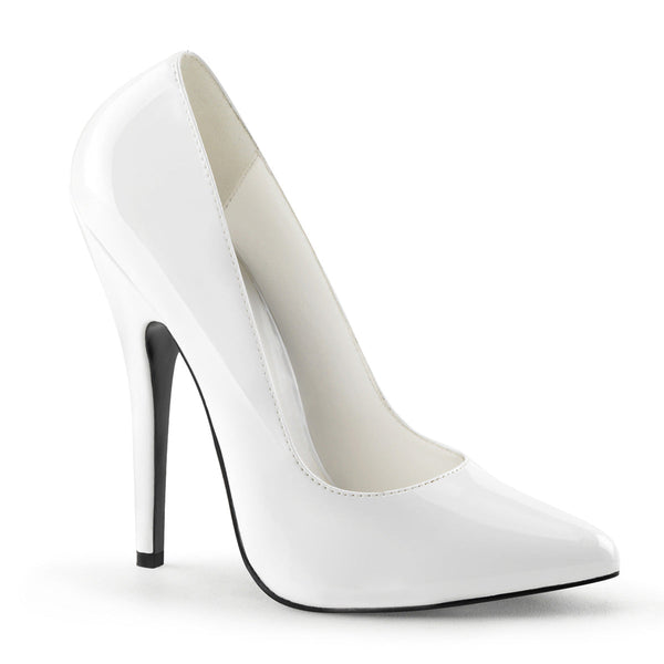 DOMINA-420 Pumps Lack Weiß von Devious