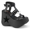 DYNAMITE-12 Plateau Sandale schwarz Stern matt von DemoniaCult