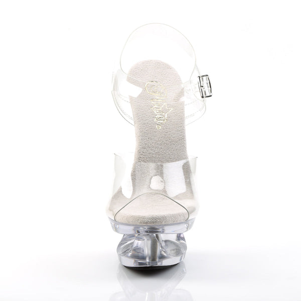 ECLIPSE-608 Plateau Sandaletten Transparent von Pleaser – Ansicht 2