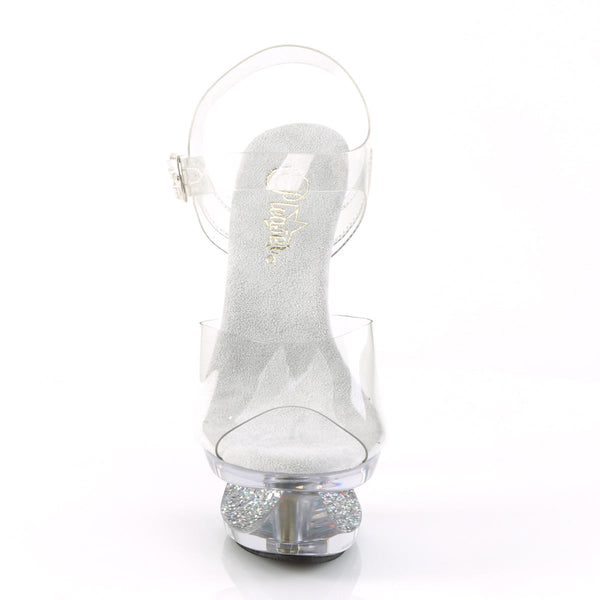 ECLIPSE-608GT Plateau Sandaletten von Silber | Pleaser – Ansicht 2