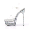 ECLIPSE-608GT Plateau Sandaletten von Silber | Pleaser – Ansicht 3