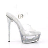 ECLIPSE-608GT Plateau Sandaletten von Silber | Pleaser – Ansicht 5