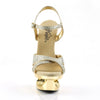 ECLIPSE-619G Plateau Sandaletten - Gold/Glitter von Pleaser – Ansicht 2