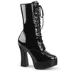 ELECTRA-1020 Plateau Stiefeletten Schwarz Lack von Pleaser
