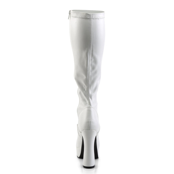 ELECTRA-2000Z Plateau Overknee Stiefel Weiß Matt von Pleaser – Ansicht 4