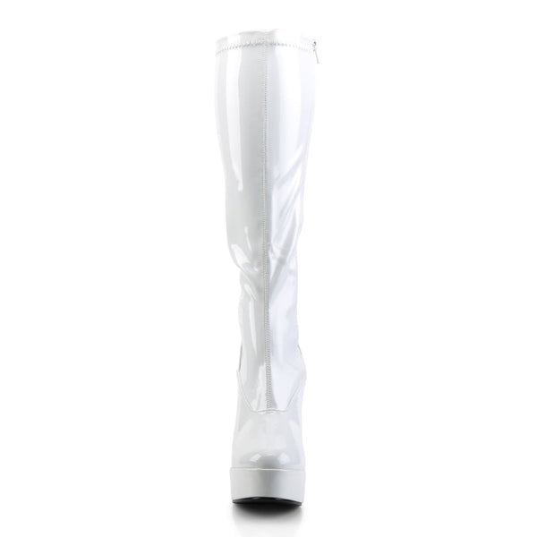 ELECTRA-2000Z Plateaustiefel Weiß Lack von Pleaser – Ansicht 2