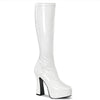 ELECTRA-2000Z Plateaustiefel Weiß Lack von Pleaser