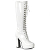 ELECTRA-2020 Plateau Stiefel - Lack Weiß von Pleaser