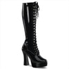 ELECTRA-2023 Plateau Stiefel Schwarz Lack von Pleaser