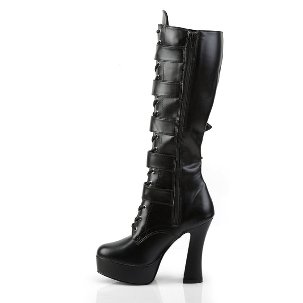 ELECTRA-2042 Plateau Stiefel Schwarz Matt von Pleaser – Ansicht 3