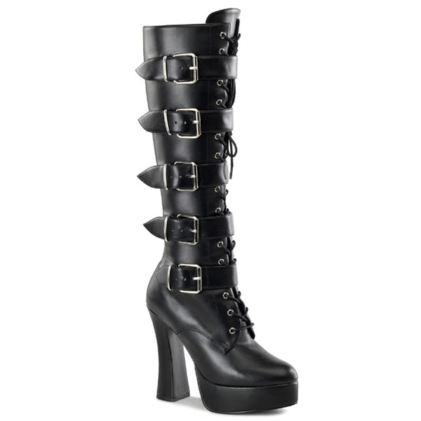 ELECTRA-2042 Plateau Stiefel Schwarz Matt von Pleaser