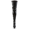 ELECTRA-3000Z Plateau Overknee Stiefel Schwarz Matt von Pleaser – Ansicht 4