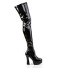 ELECTRA-3000Z Plateau Overknee Stiefel Schwarz Lack von Pleaser – Ansicht 5