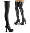 ELECTRA-3000Z Plateau Overknee Stiefel Schwarz Matt von Pleaser – Ansicht 5