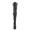 ELECTRA-3028 Plateau Overknee Stiefel Schwarz von Pleaser – Ansicht 2