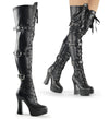 ELECTRA-3028 Plateau Overknee Stiefel Schwarz von Pleaser – Ansicht 5