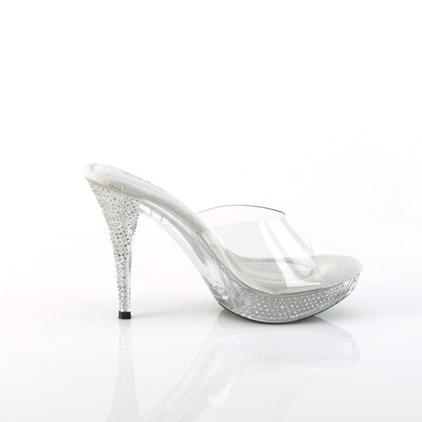 ELEGANT-401 Plateau Pantoletten transparent von Fabulicious – Ansicht 5