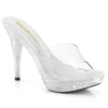 ELEGANT-401 Plateau Pantoletten transparent von Fabulicious