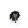 ELEGANT-401F Plateau Pantoletten mit Plüsch und Glitzer - Schwarz von Fabulicious – Ansicht 4