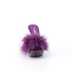 ELEGANT-401F Plateau Pantoletten mit Plüsch und Glitzer - Violett von Fabulicious – Ansicht 2
