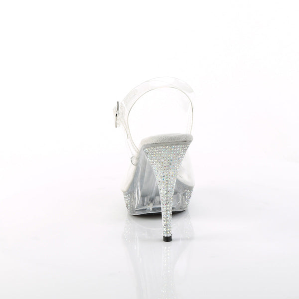 ELEGANT-408ABRS - Plateau High Heel Sandaletten - Transparent mit Strass von Fabulious – Ansicht 4