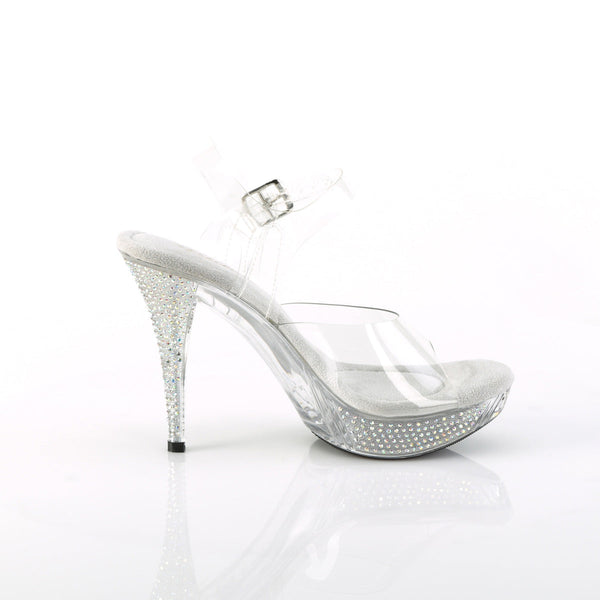 ELEGANT-408ABRS - Plateau High Heel Sandaletten - Transparent mit Strass von Fabulious – Ansicht 5
