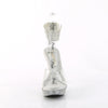 ELEGANT-442 Plateau Pantoletten - Transparent Glitzer von Pleaser – Ansicht 2