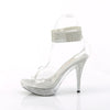 ELEGANT-442 Plateau Pantoletten - Transparent Glitzer von Pleaser – Ansicht 3