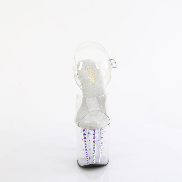 ENCHANT-708RS-02 Sandalette Plateauschuhe Transparent von Pleaser – Ansicht 2