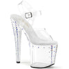 ENCHANT-708RS-02 Sandalette Plateauschuhe Transparent von Pleaser