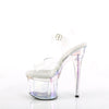 ESTEEM-708RBP Plateau Sandaletten - Transparent/Mehrfarbig von Pleaser – Ansicht 3
