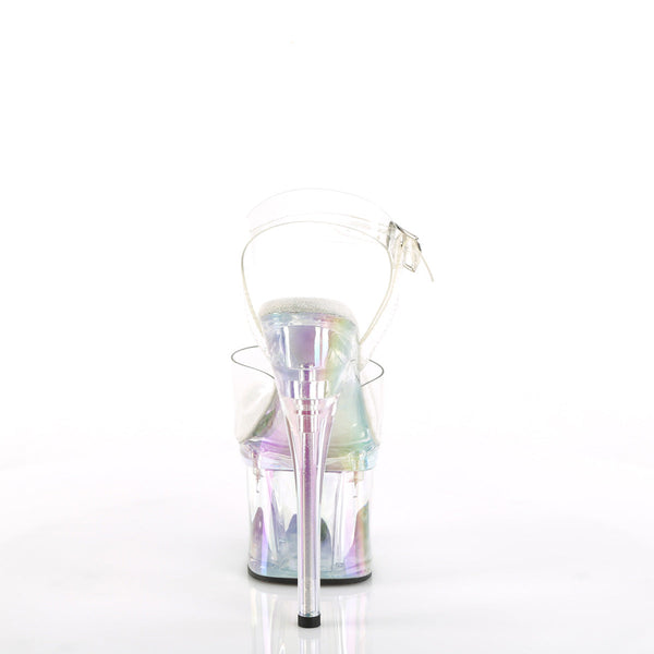 ESTEEM-708RBP Plateau Sandaletten - Transparent/Mehrfarbig von Pleaser – Ansicht 4