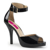 EVE-02 Sandaletten Lack Schwarz von Pleaser Pink Label