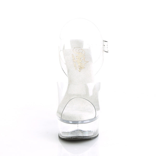 EXCITE-608 Plateau Sandaletten - Transparent von Pleaser – Ansicht 2