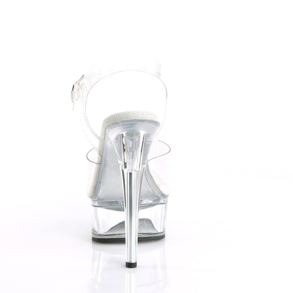 EXCITE-608 Plateau Sandaletten - Transparent von Pleaser – Ansicht 4