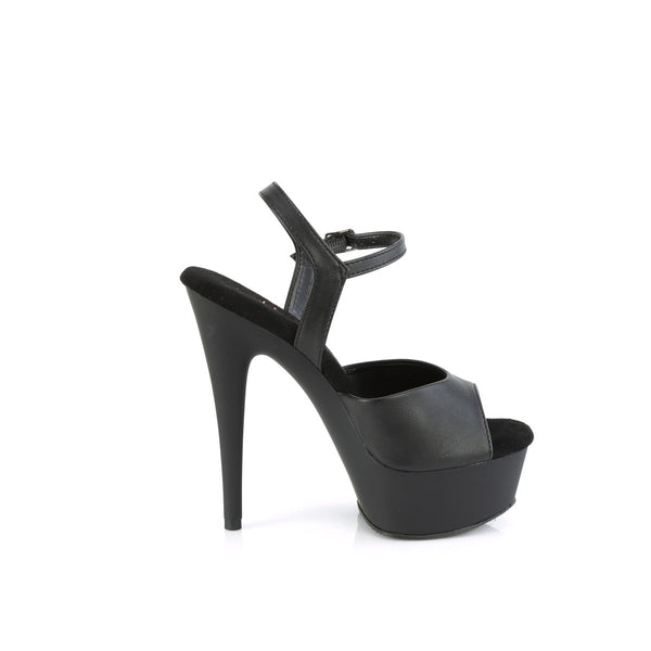 EXCITE-609 - Plateau High Heel Sandaletten - Schwarz Matt von Pleaser – Ansicht 5