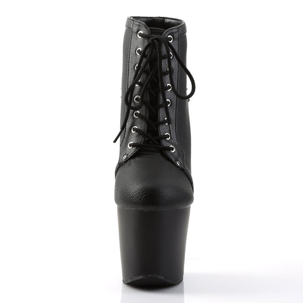 FEARLESS-700-28 Plateau Stiefeletten mit Nieten Schwarz von Pleaser – Ansicht 2