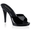 FLAIR-401-2 Pantoletten Lack Schwarz von Fabulicious