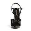 FLAIR-409 Sandaletten Lack Schwarz von Fabulicious – Ansicht 2