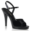 FLAIR-409 Sandaletten Lack Schwarz | Fabulicious