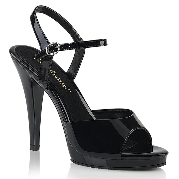 FLAIR-409 Sandaletten Lack Schwarz von Fabulicious